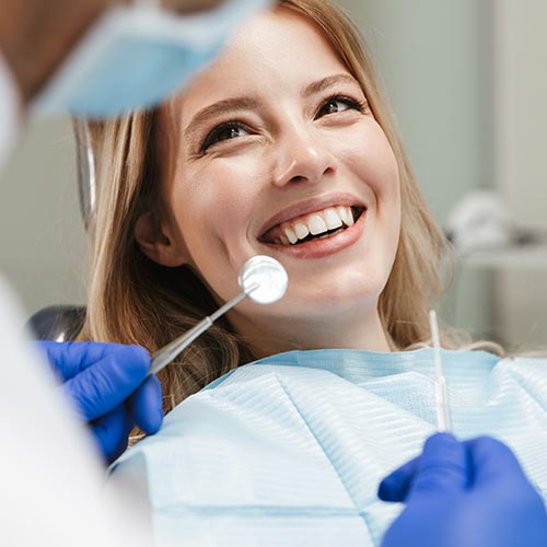 woman at the dentist